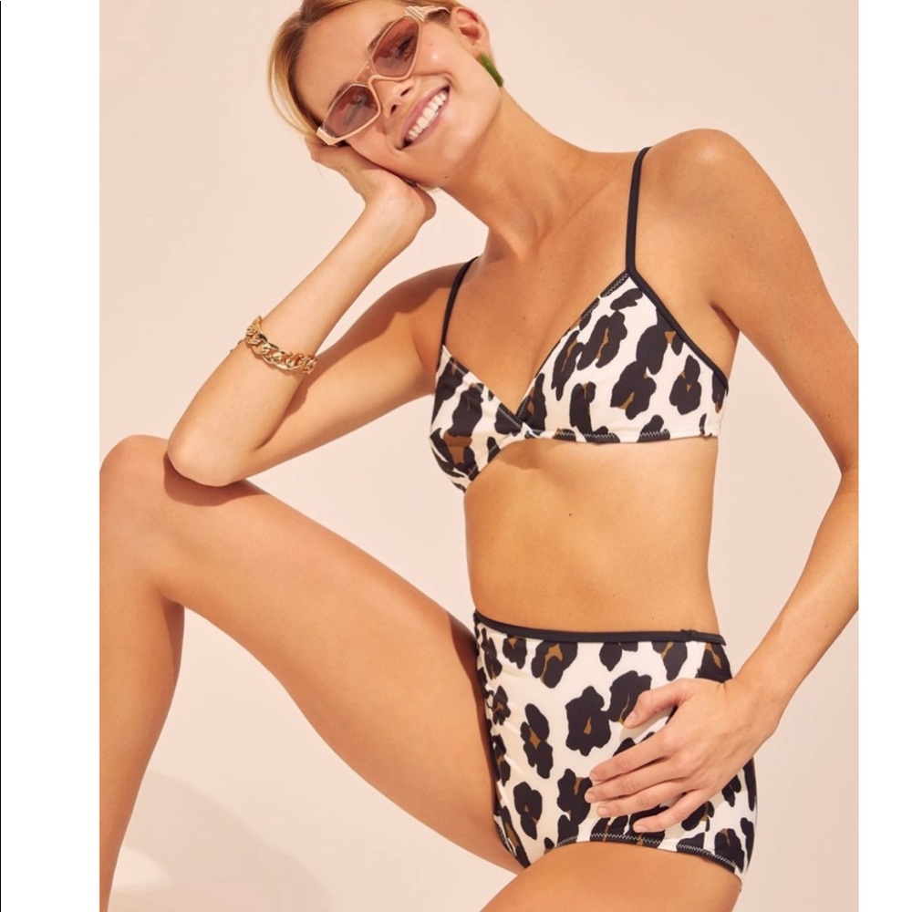 NWT Solid & Striped Brigitte Leopard Top